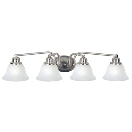 Maxim Lighting Malaga 4-Light 29" Wide Satin Nickel Vanity Light 2689MRSN